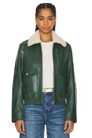 Lamarque Klemence Bomber Jacket In Alpine Green at Revolve