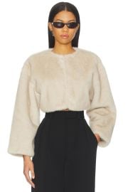 Lamarque Rowdie Faux Fur Jacket In Angora at Revolve