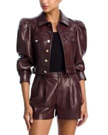 Lana Faux Leather Puff Sleeve Jacket at Bloomingdales