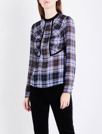 Lancho Checked Chiffon Top by Maje at Selfridges