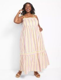 Lane Bryant Tie Strap Tiered Maxi Dress at Lane Bryant