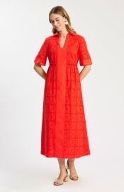 Lane Eyelet Maxi Dress - Grenadine tyler be at Tyler Boe