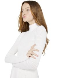 Lanie High Neck Pullover In White  Alice And Olivia at Alice + Olivia