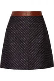 Lanitta leather-trimmed jacquard mini skirt at The Outnet