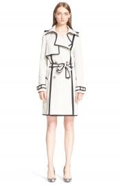 Lanvin Contrast Trim Trench Coat at Nordstrom