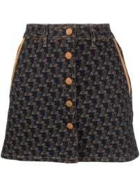 Lanvin Logo jacquard denim skirt at Farfetch