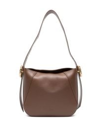 Lanvin Melodie Leather Shoulder Bag Brown at Farfetch