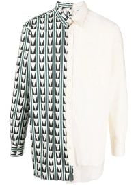 Lanvin Patchwork Geometric Print Shirt at Farfetch