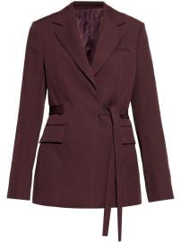 Lanvin tied-waist Blazer Purple at Farfetch