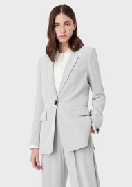 Lapel blazer with chevron micro pattern EMPORIO ARMANI Woman at Armani