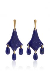 Lapis Three Directions Earrings by Lisa Eisner at Moda Operandi