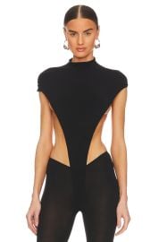 Laquan Smith Triangular Bodysuit In Black at Revolve