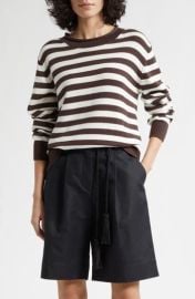 Lara Stripe Cotton Sweater at Nordstrom