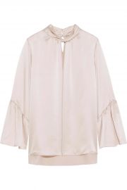 Laraib twist-front silk-satin blouse at The Outnet