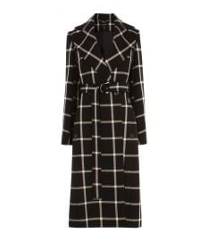 Large Check Midi Coat at Karen Millen