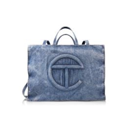 Large Denim Shopper - Blue at Telfar