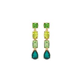 Large Gallery Earrings Earrings Oscar de la Renta GREEN MULTI Oscar de la Renta at Oscar de la Renta