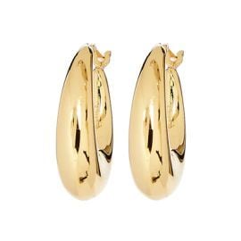 Large Puffy Hoops by Bonheur Jewelry at Bonheur Jewelry