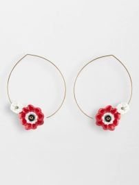 Large anemone hoop earrings NACH BIJOUX at Nach Bijoux