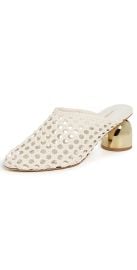 Larroudé Dew Drop Macrame Mules Ivory 7 at Shopbop