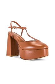 Larroude Pixie Heel In Deluxe Napa Caramel at Revolve