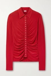 Larsen ruched stretch-jersey shirt at Net a Porter