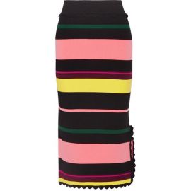 Las Palmas Striped Stretch Knit Midi Skirt by Apiece Apart at Apiece Apart