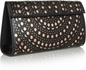 Laser Cut Leather Clutch by Alaia at Net A Porter