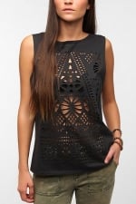 Lasercut muscle tee by Title Unknown at Urban Outfitters