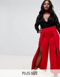 Lasula Plus Front Split Tailored PANTS at asos com at Asos