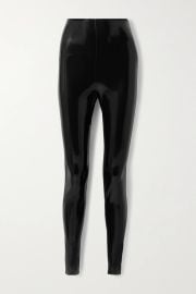 Latex leggings by Saint Laurent at Net A Porter