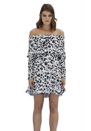 Latte Leopard Mini Flip Dress by By Johnny. at By Johnny