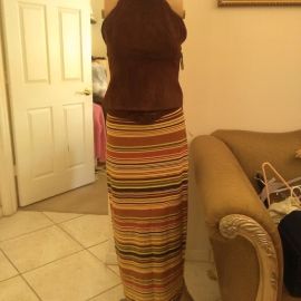 Laundry By Shelli Segal Dresses Bnwt Laundry Super Sexy Maxi Skirt Set W Brown Suede Halter Top Belt Sz6 Md Poshmark at Poshmark