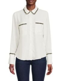 Laundry by Shelli Segal Boucl Trim Shirt on SALE at Saks Off 5th