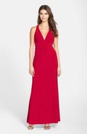 Laundry by Shelli Segal Knotted Jersey Cross Back Gown at Nordstrom