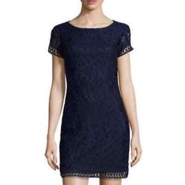 Laundry by Shelli Segal Navy Blue Lace Dress Size 4P eBay at eBay