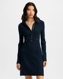 Lauper Knit Mini Dress in Navy at Veronica Beard