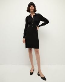 Lauper Sweater Dress in Black at Veronica Beard