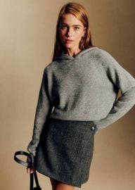 Laure Skirt - Grey herringbone at Sezane