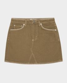 Laurel Embroidered Mini Skirt at Neiman Marcus