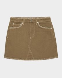 Laurel Embroidered Mini Skirt at Neiman Marcus