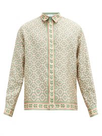 Laurel-Print Silk-Twill Shirt by Casablanca at Matches