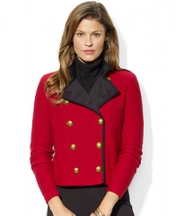 Lauren Jeans Co Long-Sleeve Double-Breasted Military Cardigan - Jackets and Blazers - Women - Macys at Macys