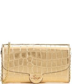 Lauren Ralph Lauren Adair Medium Metallic Chain Strap Wallet Crossbody Bag Dillardx27s at Dillards