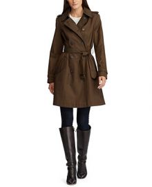 Lauren Ralph Lauren Belted Water Resistant Trench Coat  Created for Macy s   Reviews - Coats - Women - Macy s at Macys