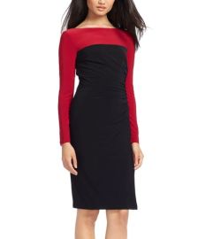 Lauren Ralph Lauren Black Lakehouse Red Color Block Long-Sleeve Dress Best Price and Reviews Zulily at Zulily