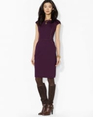 Lauren Ralph Lauren Cap Sleeve A-Line Dress at Bloomingdales