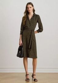 Lauren Ralph Lauren Chain Print Crepe Shirtdress at Belk