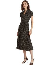 Lauren Ralph Lauren Chain-Print Fit  Flare Midi Dress   Reviews - Dresses - Women - Macys at Macys