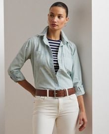 Lauren Ralph Lauren Cotton Chambray Shirt - Macys at Macys